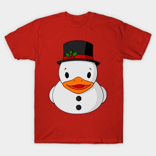 Fancy Snowman Rubber Duck T-Shirt